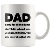 Dad Sorry For All The Dumb Stuff I Did Gift Coffee Ceramic Mug 11 oz - Panvola