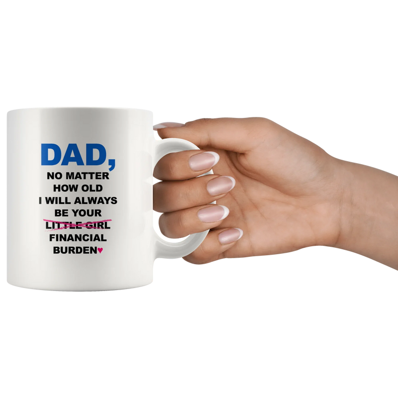 Dad No Matter How Old I Will Always Be Your Financial Burden Mug 11 oz - Panvola
