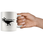 Auntiesaurus Rex Coffee Ceramic Mug White 11 oz - Panvola