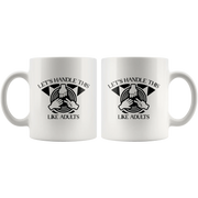 Paper Rock Scissors Funny Coffee Mug Let's Handle This Like Adults - Panvola