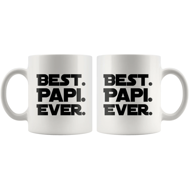 Best Papi Ever Father's Day Gift Idea White Ceramic Coffee Mug 11 oz - Panvola