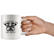 Paper Rock Scissors Funny Coffee Mug Let's Handle This Like Adults - Panvola