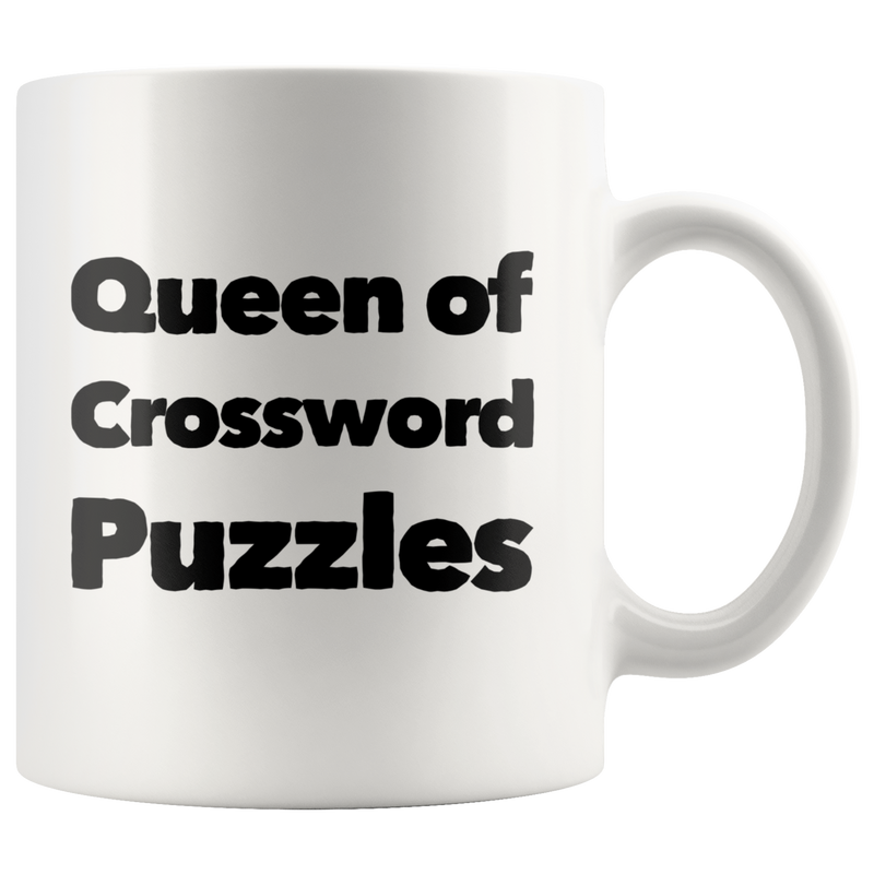 Queen Of Crosswords Puzzles Game Gift Idea Ceramic Coffee Mug 11 oz