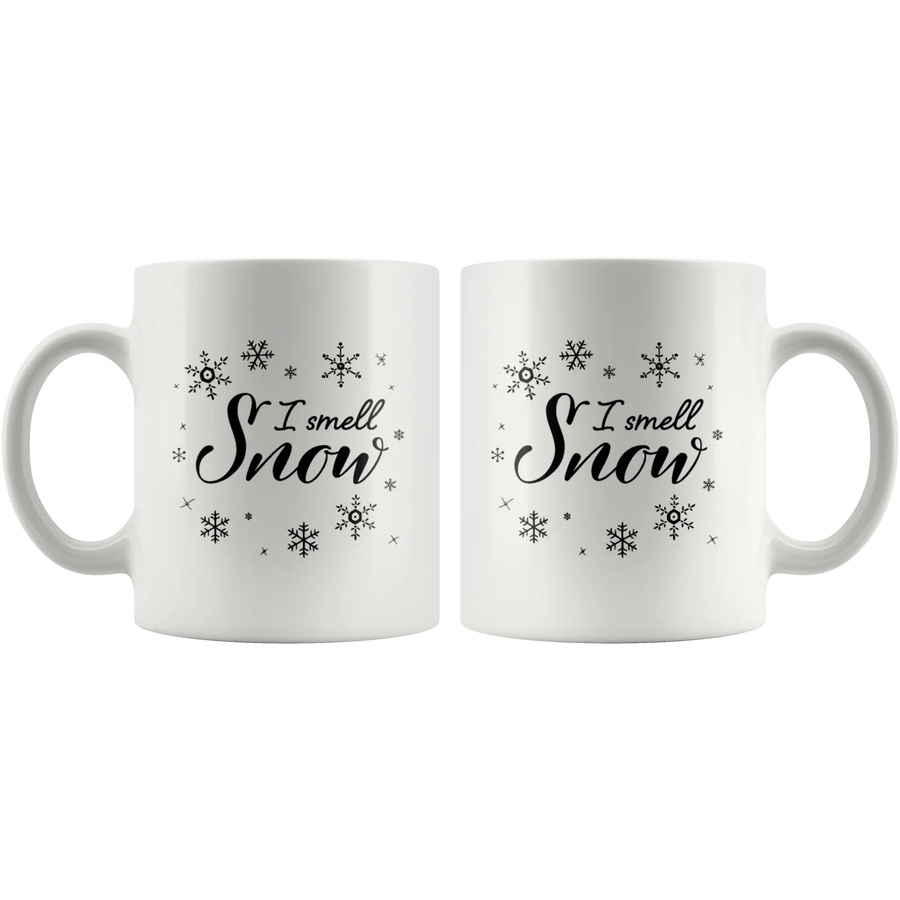 I Smell Snow Christmas Season Gift Idea Ceramic Coffee Mug 11 oz, image 4 of 4