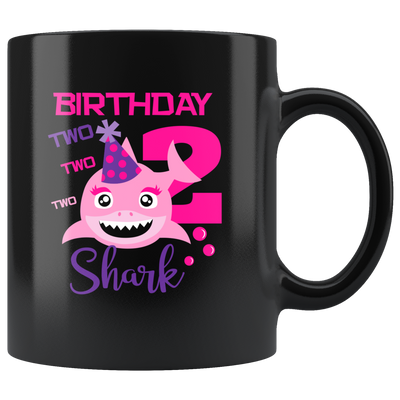 Kids Baby 2nd Birthday Celebration Gift Ceramic Black Coffee Mug 11 oz
