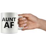 Aunt AF Mug From Niece Nephew Family Funny Ceramic Coffee Cup 11 oz - Panvola