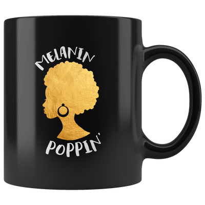 Melanin Poppin' Black Girl Pride Ceramic Mug