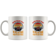 Sloth Cycling Team We Will Get There Retro Vintage Sunset Mug 11 oz - Panvola