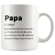 Papa Definition Great Storyteller Who Can Fix Toys Coffee Mug 11 oz - Panvola
