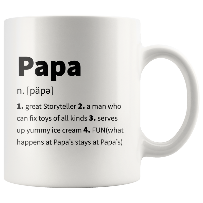 Papa Definition Great Storyteller Who Can Fix Toys Coffee Mug 11 oz –  Panvola