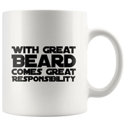 Gift for Father's Day With Great Beard Comes Great Responsibility Funny Mug - Panvola