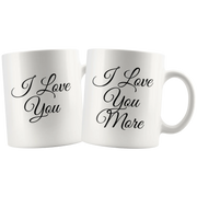 I Love You More Couples Mug Valentines Gift Boyfriend Girlfriend 11 oz Coffee Cup - Panvola