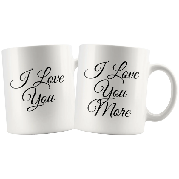 I Love You More Couples Mug Valentines Gift Boyfriend Girlfriend 11 oz Coffee Cup