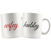 Wifey Hubby Couples  Coffee Mugs Gift Idea 11 oz.