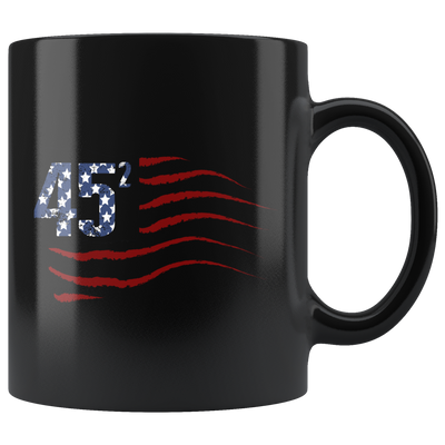 Pro Trump Political Gifts - 45 Squared Squad USA 2020 Black Coffee Mug 11 oz