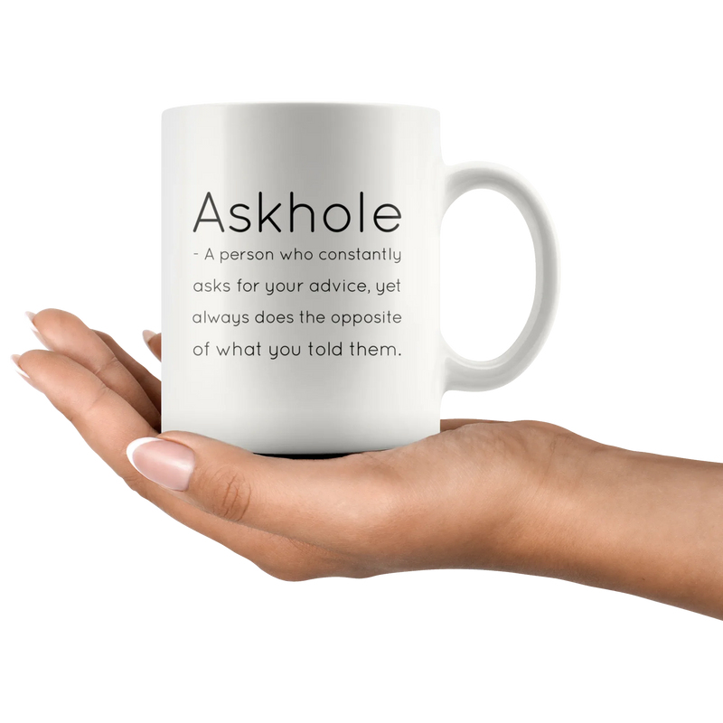 Funny Definition Mug Askhole Grammar Coffee Mug - Panvola