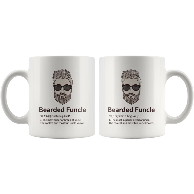Bearded Funcle Best Uncle Funny Gift Idea Ceramic Coffee Mug 11 oz - Panvola