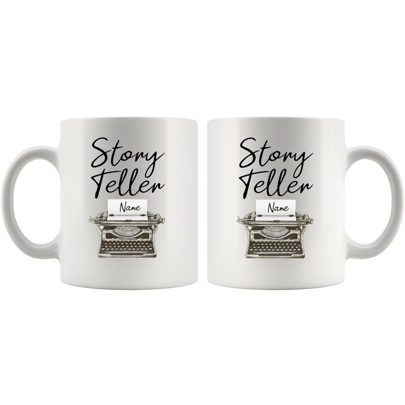 Personalized Storyteller Writer Author Ceramic Coffee Mug 11oz White