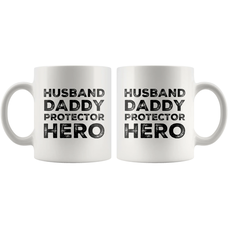 Husband Daddy Protector Hero Gift For Dad Husband Mug 11oz - Panvola