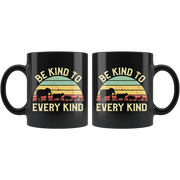 Be Kind To Every Kind Vintage Vegan Animal Social Justice Mug 11 oz - Panvola