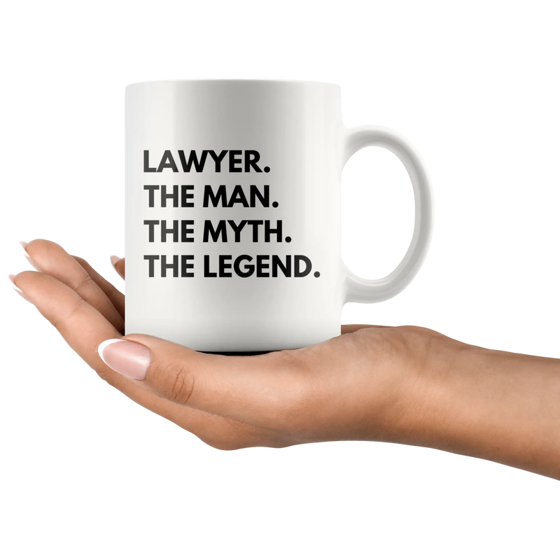 The Man Myth Legend Lawyer Law Students Judge Gifts Ceramic Mug 11oz - Panvola