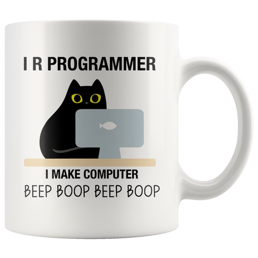 I R Programmer I Make Computer Beep Cat Coffee Mug 11oz.
