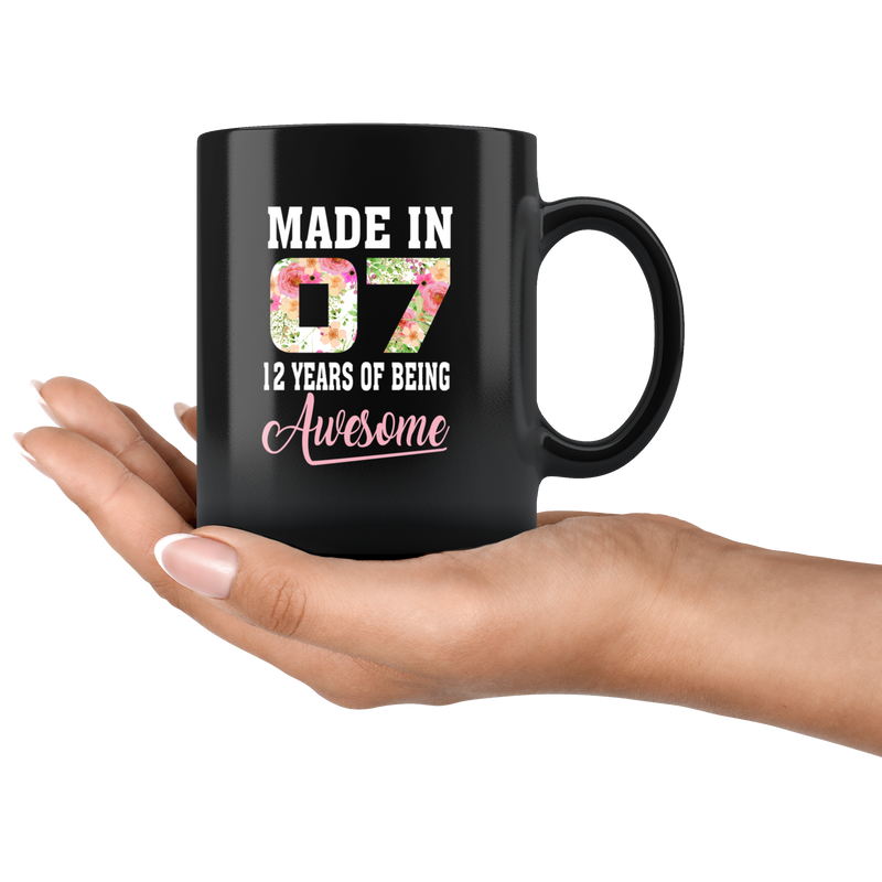 Made in 07 13 Years  Of Being Awesome Gift Ceramic Coffee Mug 11 oz