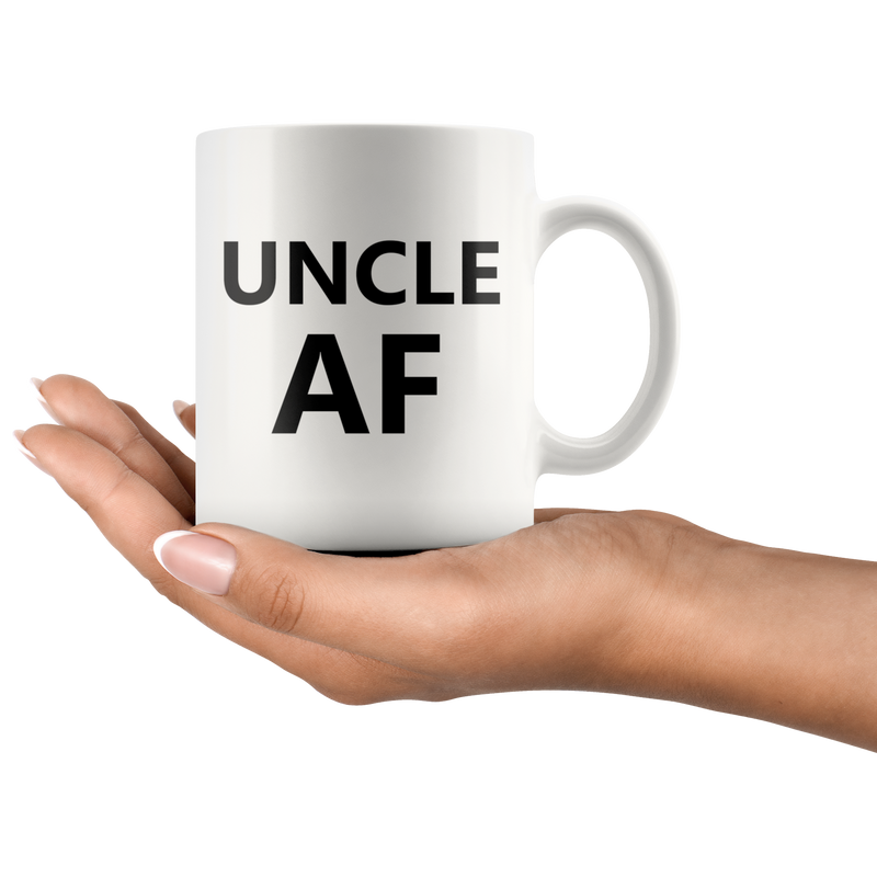 Uncle AF Mug From Niece Nephew Family Funny Ceramic Coffee Cup 11 oz