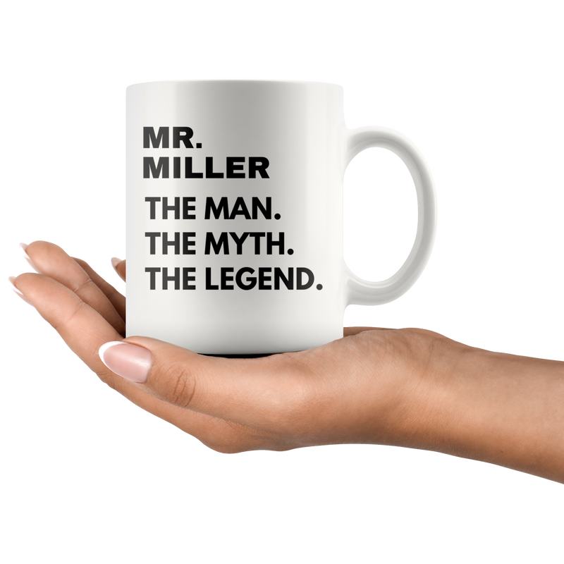 Customized Lawyer The Man Myth Legend Coffee Ceramic Mug 11oz White