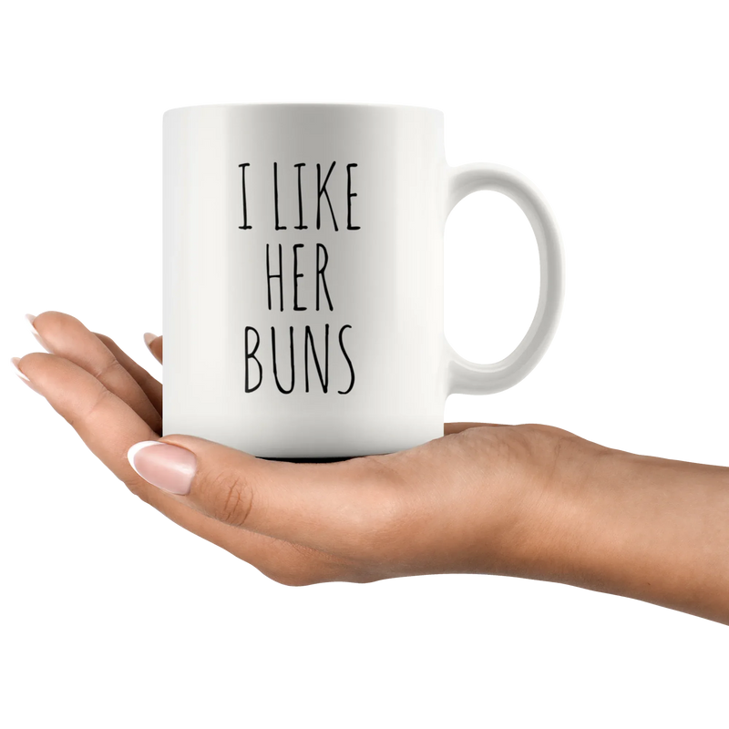 I Like Her Buns I Like His Guns Couple Mugs Valentines Gift - Panvola