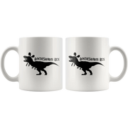 Auntiesaurus Rex Coffee Ceramic Mug White 11 oz - Panvola