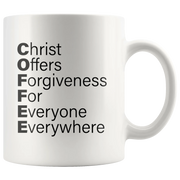Christian Mug - Christ Offer Forgiveness For Everyone Everywhere Coffee Mug 11 oz - Panvola