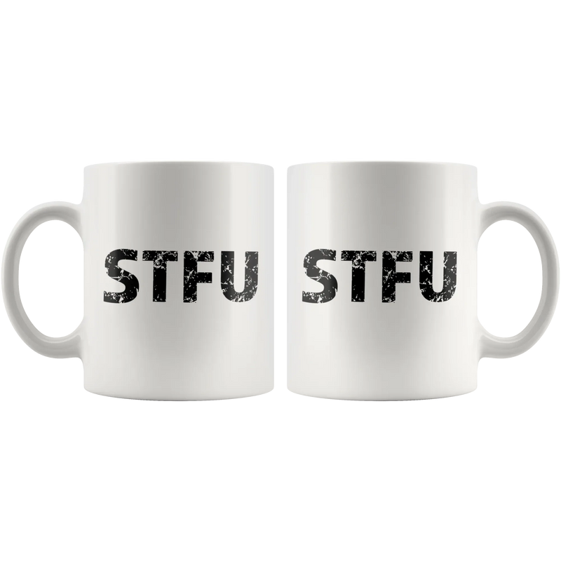 STFU Computer Based Convo Funny Gift Ceramic Coffee Mug 11 oz - Panvola