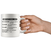 Corporate Email Lingo Per Gift Idea White Ceramic Coffee Mug 11 oz - Panvola