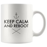 Keep Calm And Reboot Computer Support Specialist Coffee Mug 11 oz - Panvola