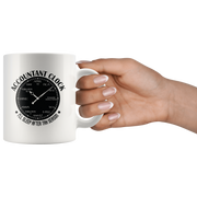 Accountant Clock I'll Sleep After Tax Season CPA Gift Coffee Mug 11 oz.