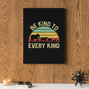 Be Kind To Every Kind Vintage Animal Lover Canvas Wrap Wall Art - Panvola