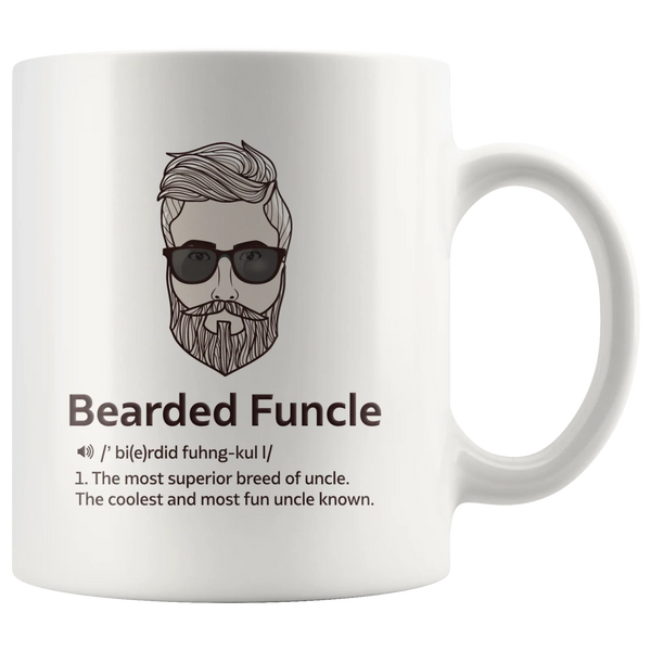Bearded Funcle Best Uncle Funny Gift Idea Ceramic Coffee Mug 11 oz
