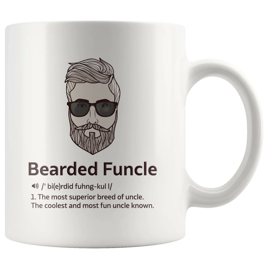 Bearded Funcle Best Uncle Funny Gift Idea Ceramic Coffee Mug 11 oz