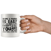Being a Nurse Is Easy Like Riding A Bike Gifts Ceramic Coffee Mug 11 oz - Panvola