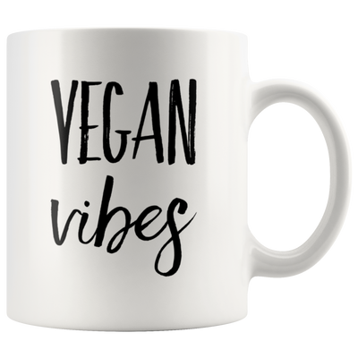 Vegan Vegetarian Vibes Friends Not Food Powered By Plants Coffee Mug 11 oz