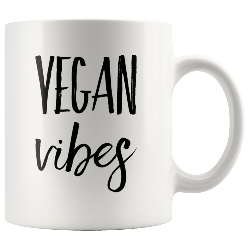 Vegan Vegetarian Vibes Friends Not Food Powered By Plants Coffee Mug 11 oz