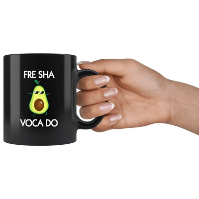 Vegan Lover Gifts - Fre Sha Vocado Plant Based Keto Diet Black Coffee Mug 11 oz