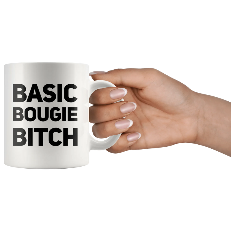 Sarcastic Gifts - Basic Bougie Bitch Adult Sarcasm Humorous Coffee Mug 11 oz - Panvola