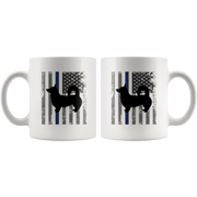 Corgi Police Thin Blue Line Flag Gift Idea Ceramic Coffee Mug 11 oz.