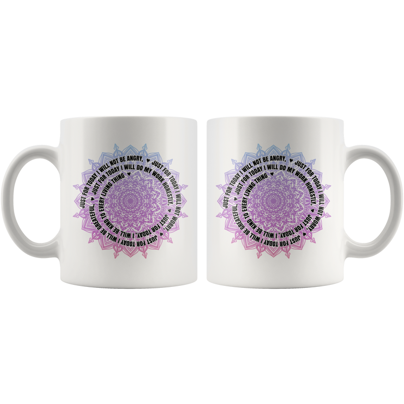 Reiki Mugs Positive Mantra Mandala Gift Cup