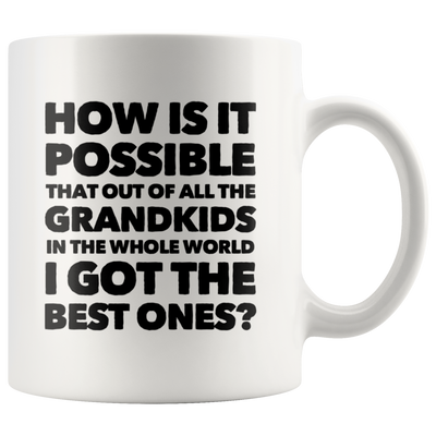 How Is It Possible Of All Grand kids I Got The Best Ones Mug 11 oz