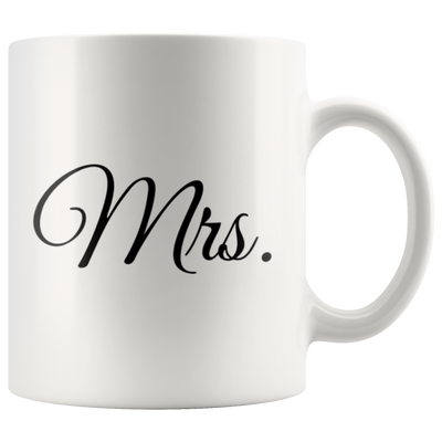 Mr. and Mrs. Couple Mug Valentines Wedding Gift Bride Groom  11 Oz White Coffee Cup