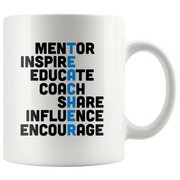 Teacher Gift - Mentor Inspire Educate Teacher Acronym Appreciation Coffee Mug 11 oz - Panvola