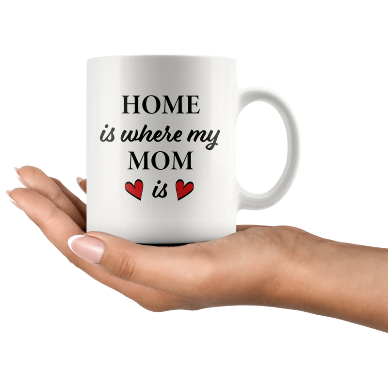 Gift For Mom Home Is Where My Mom Is Mother's Day Appreciation Coffee Mug 11 oz - Panvola